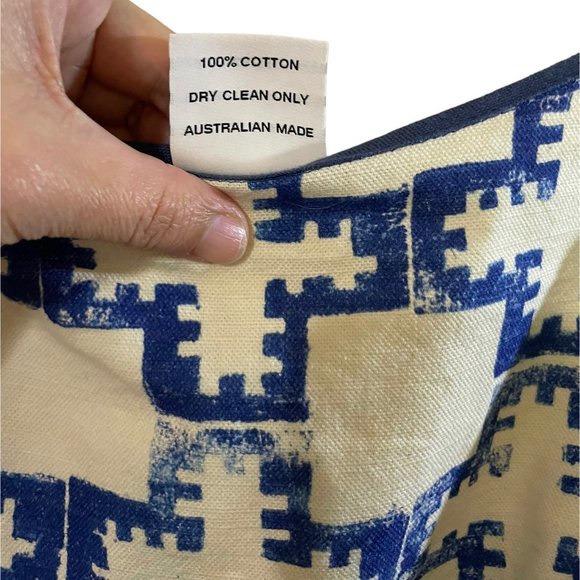 Little Tienda Australian Sustainable Indigo Printed Cotton Midi Dress - Picture 4 of 6